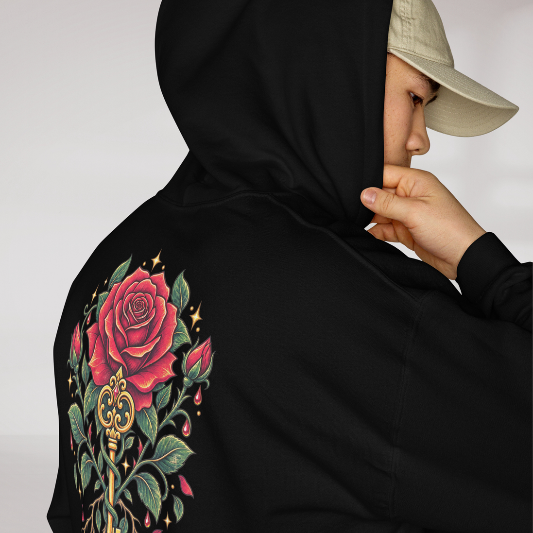 Bloom Guardian Hoodie Retro – Farbe Schwarz – Ansicht 6