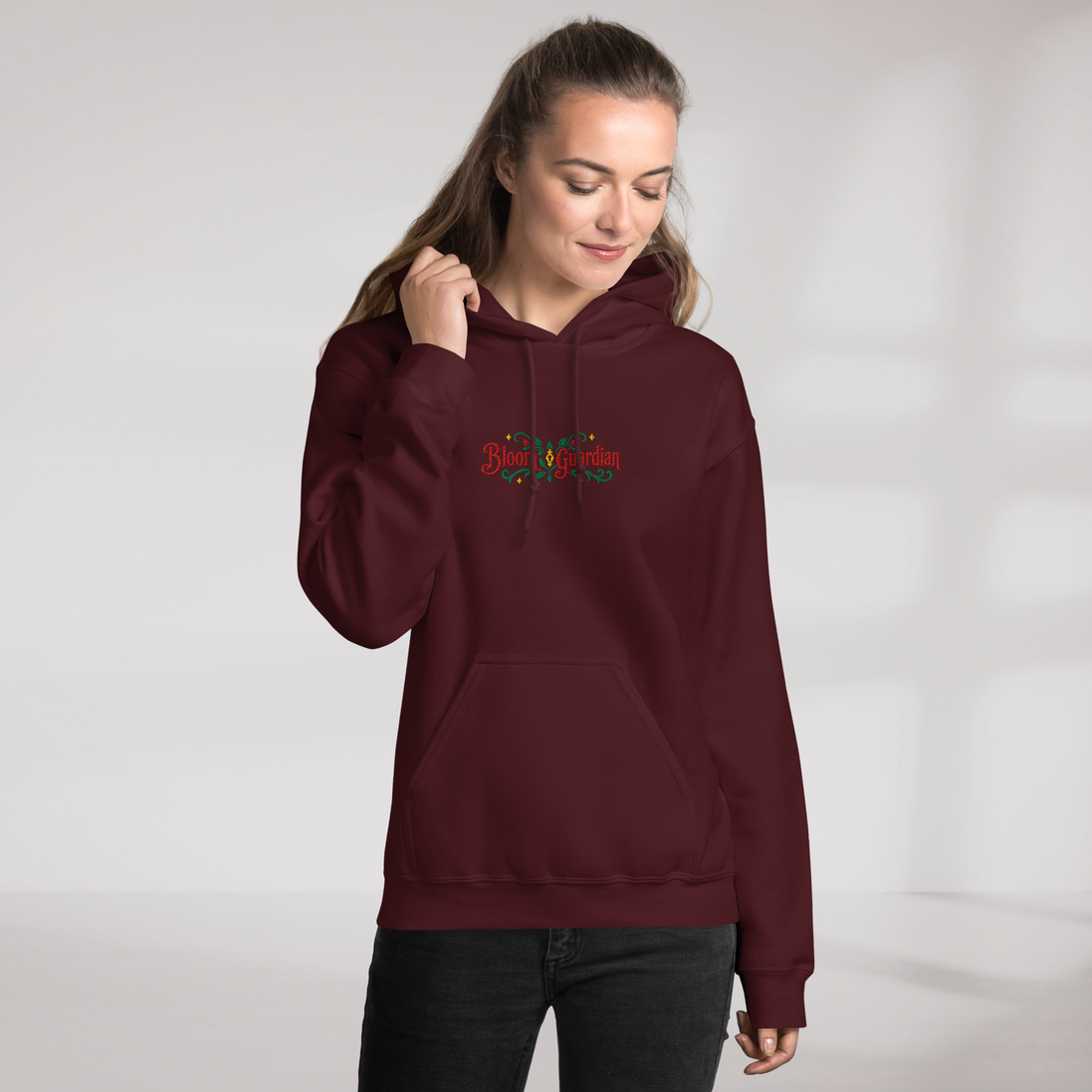 Bloom Guardian Hoodie Retro – Farbe Kastanienbraun – Ansicht 10