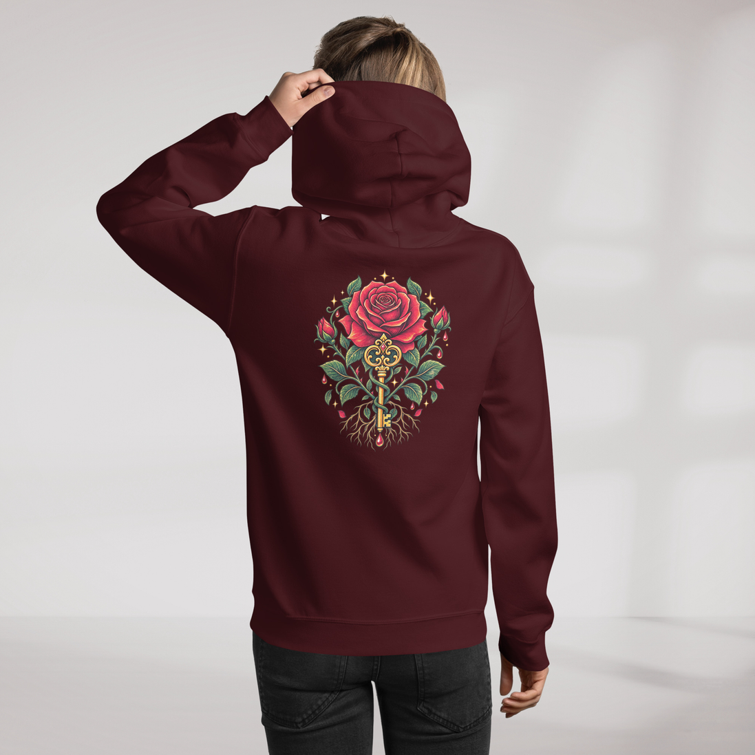 Bloom Guardian Hoodie Retro – Farbe Kastanienbraun – Ansicht 11