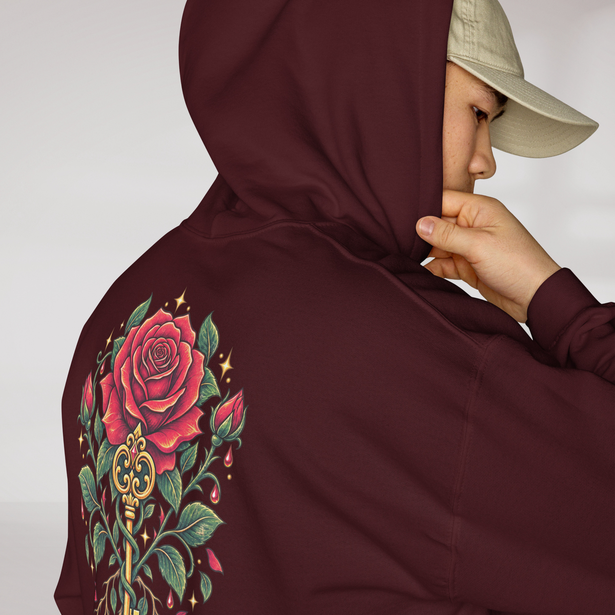 Bloom Guardian Hoodie Retro – Farbe Kastanienbraun – Ansicht 5