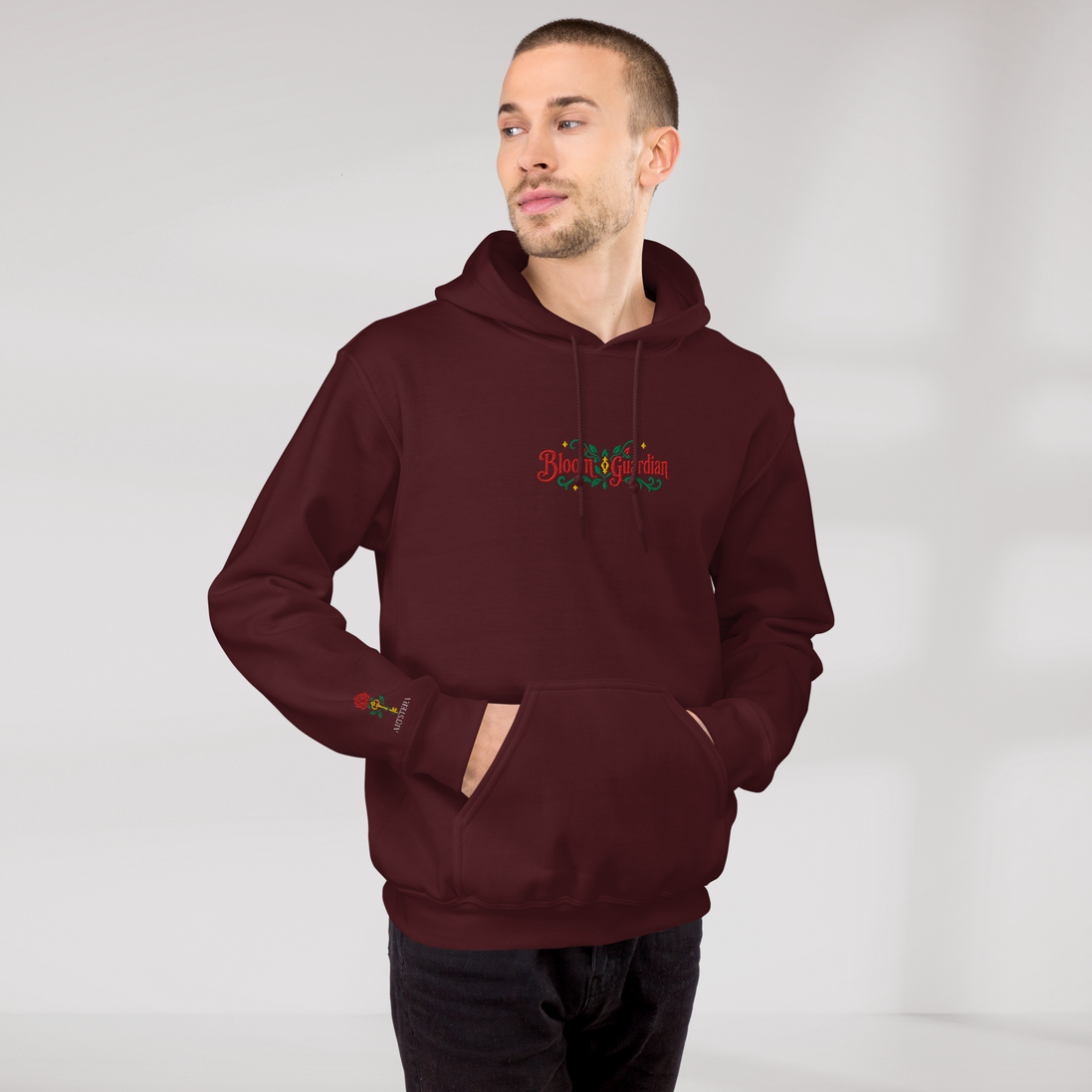 Bloom Guardian Hoodie Retro – Farbe Kastanienbraun – Ansicht 8