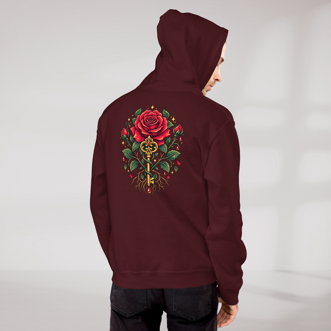 Bloom Guardian Hoodie Retro – Farbe Kastanienbraun – Ansicht 9