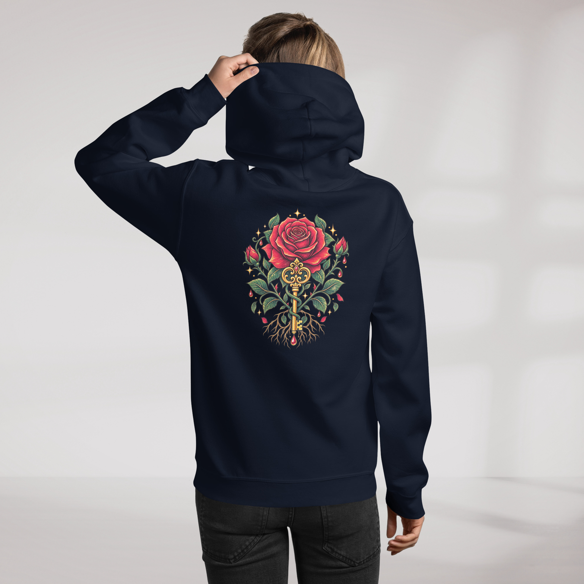 Bloom Guardian Hoodie Retro – Farbe Navy – Ansicht 11