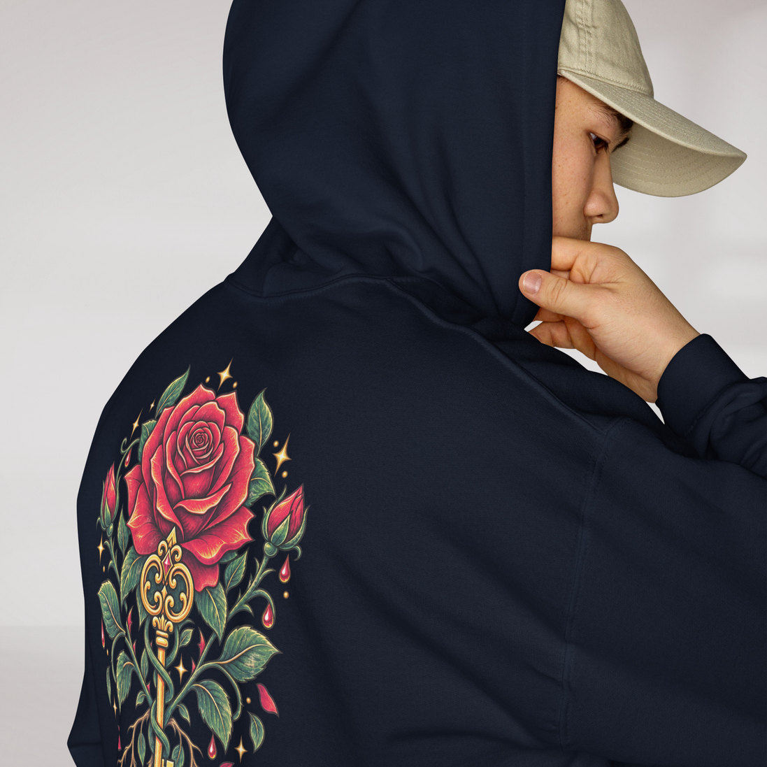 Bloom Guardian Hoodie Retro – Farbe Navy – Ansicht 6