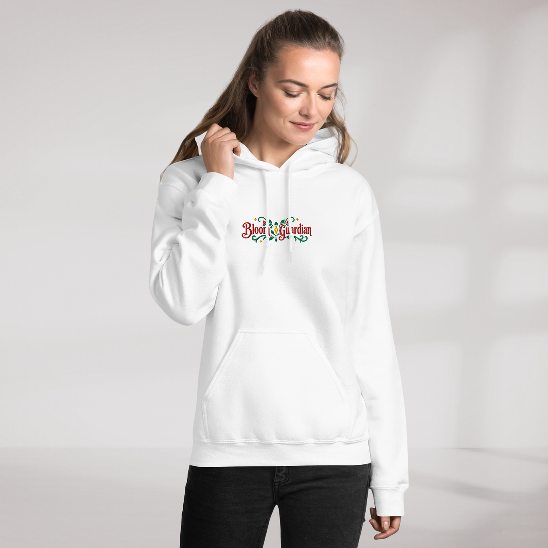Bloom Guardian Hoodie Retro – Farbe Weiß – Ansicht 10