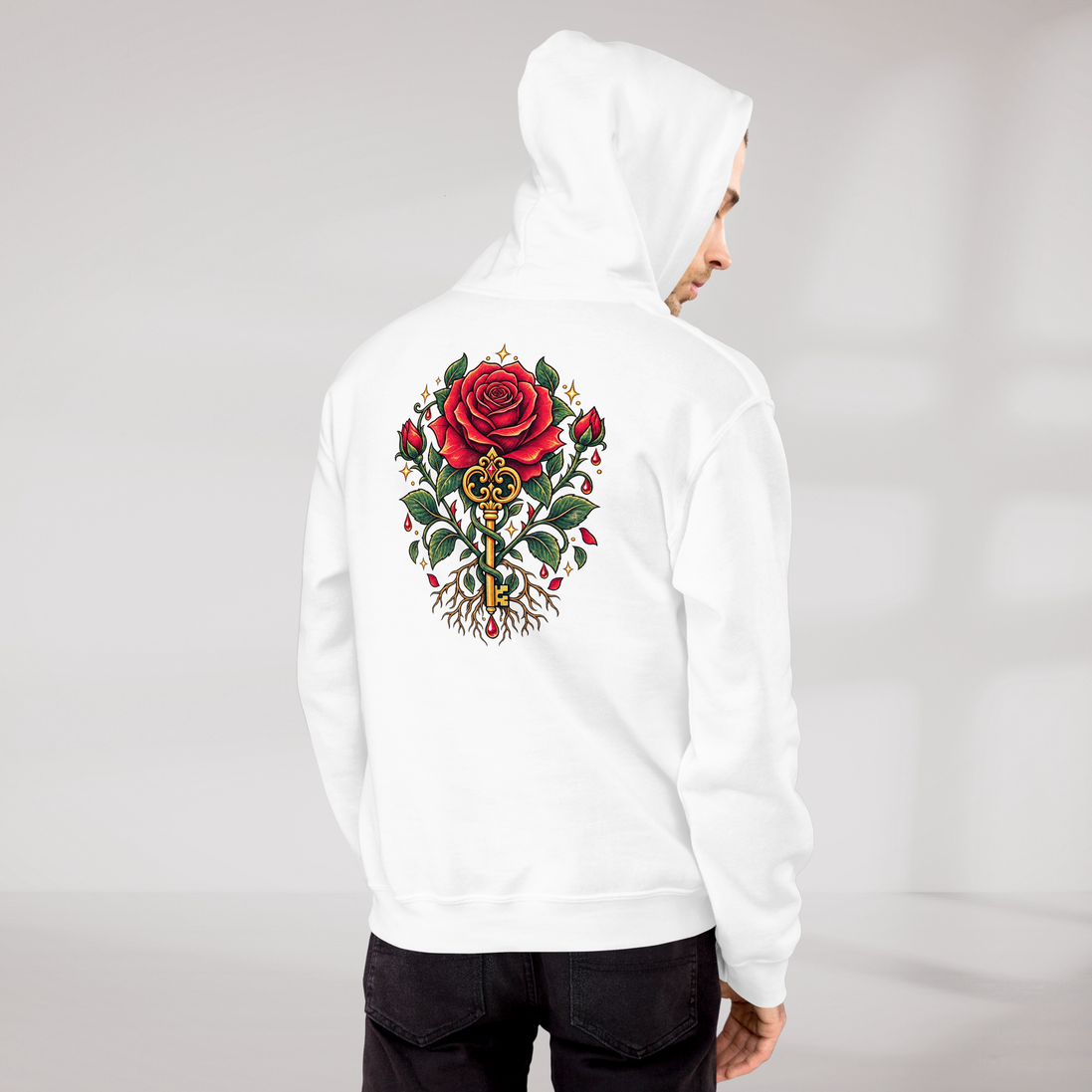 Bloom Guardian Hoodie Retro – Farbe Weiß – Ansicht 9