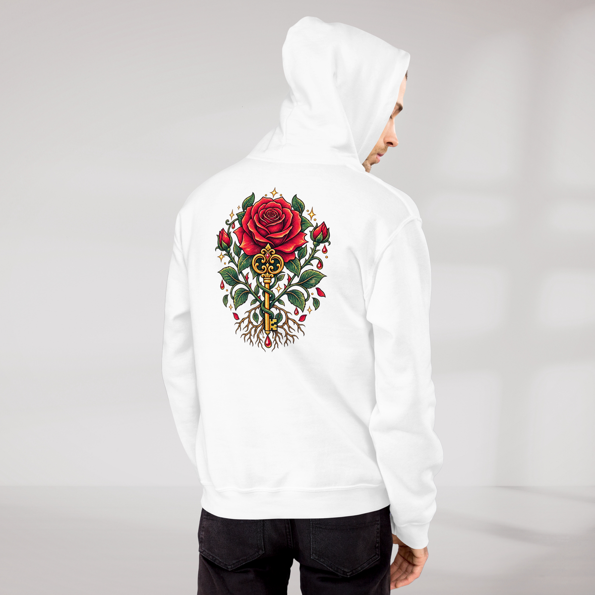 Bloom Guardian Hoodie Retro – Farbe Weiß – Ansicht 9