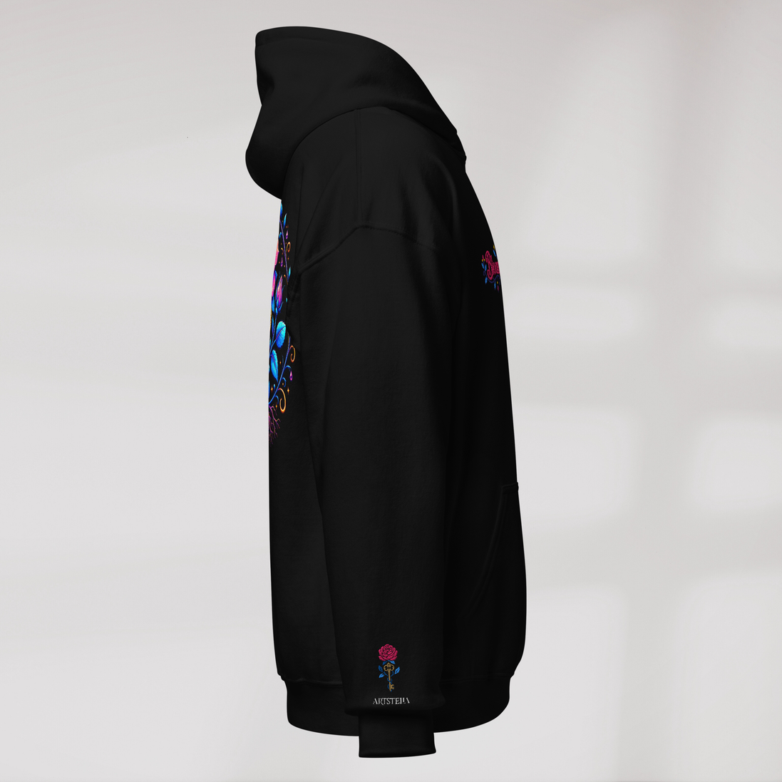 Bloom Guardian Hoodie Vibrant – Farbe Schwarz – Ansicht 2