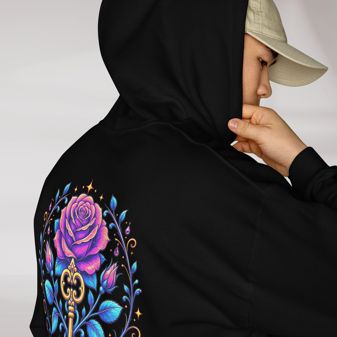 Bloom Guardian Hoodie Vibrant – Farbe Schwarz – Ansicht 5