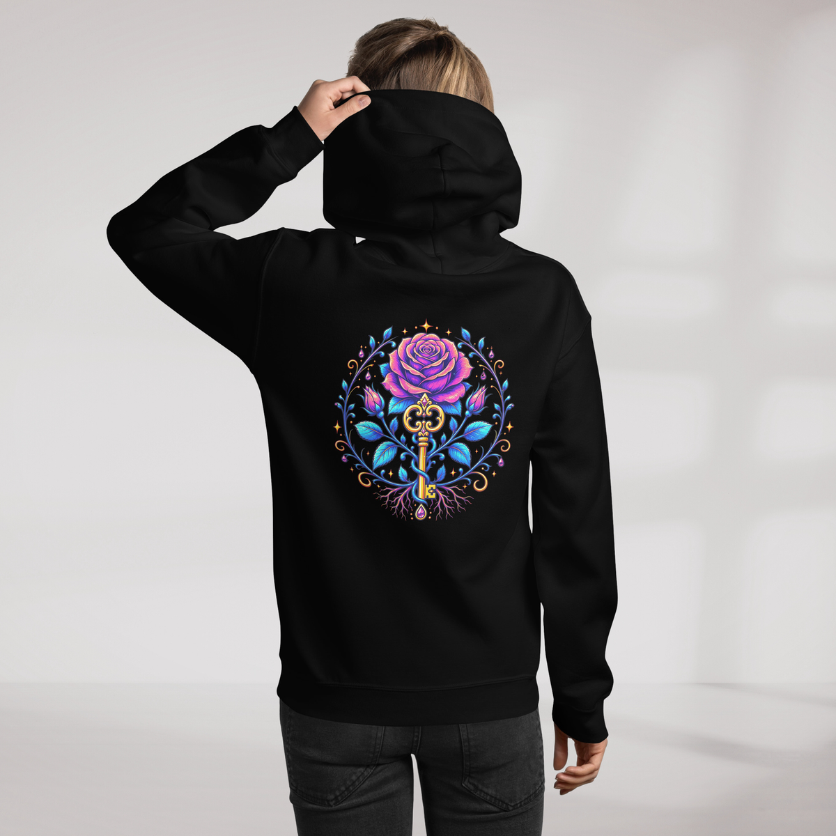Bloom Guardian Hoodie Vibrant – Farbe Schwarz – Ansicht 9