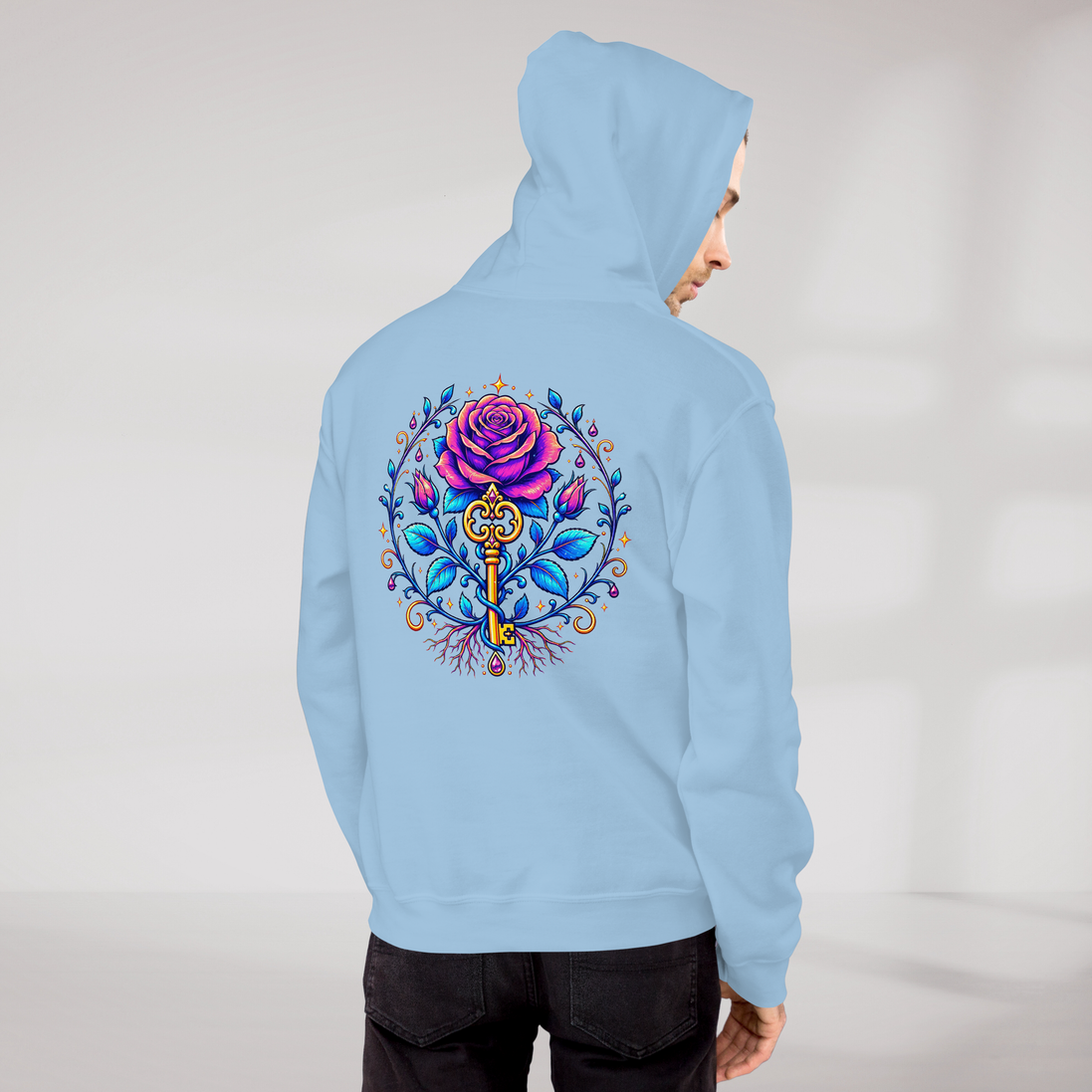 Bloom Guardian Hoodie Vibrant – Farbe Hellblau – Ansicht 11