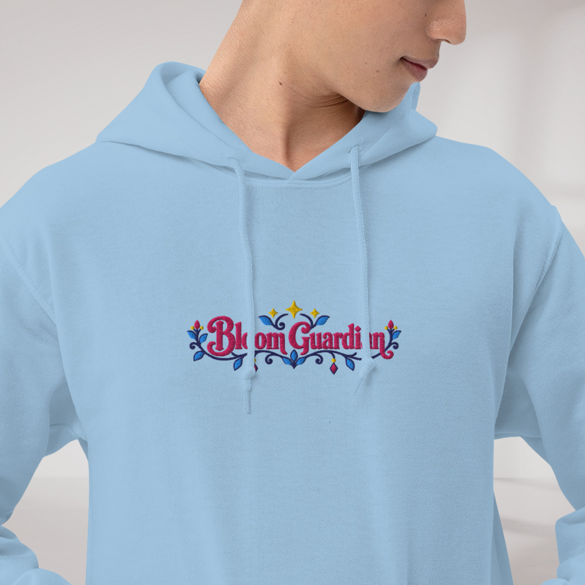 Bloom Guardian Hoodie Vibrant – Farbe Hellblau – Ansicht 4