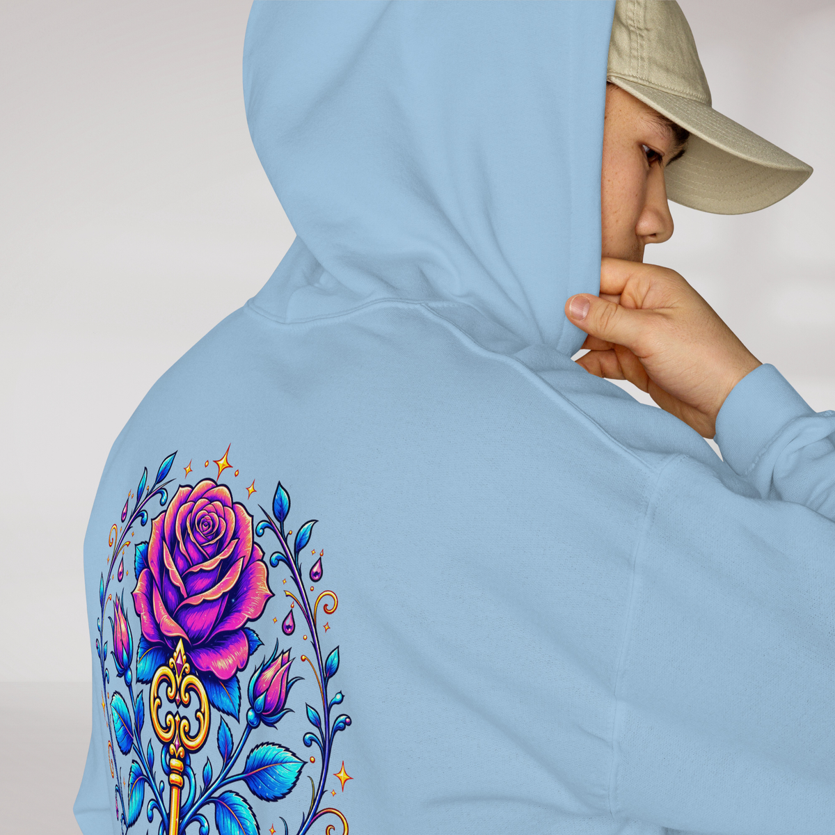 Bloom Guardian Hoodie Vibrant – Farbe Hellblau – Ansicht 6