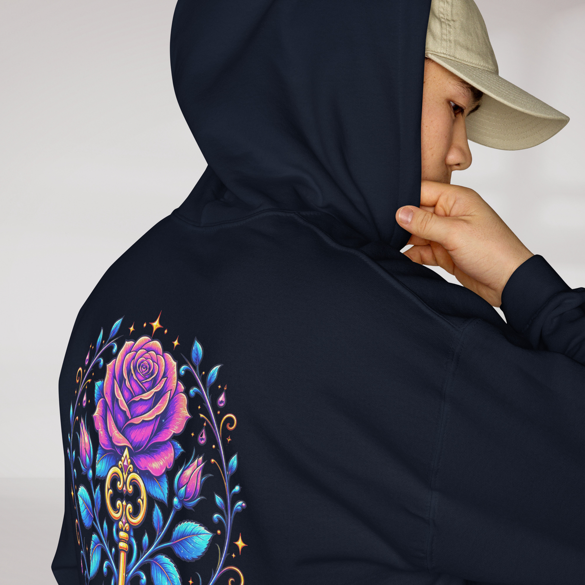 Bloom Guardian Hoodie Vibrant – Farbe Navy – Ansicht 6