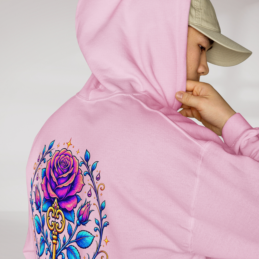 Bloom Guardian Hoodie Vibrant – Farbe Pink – Ansicht 4