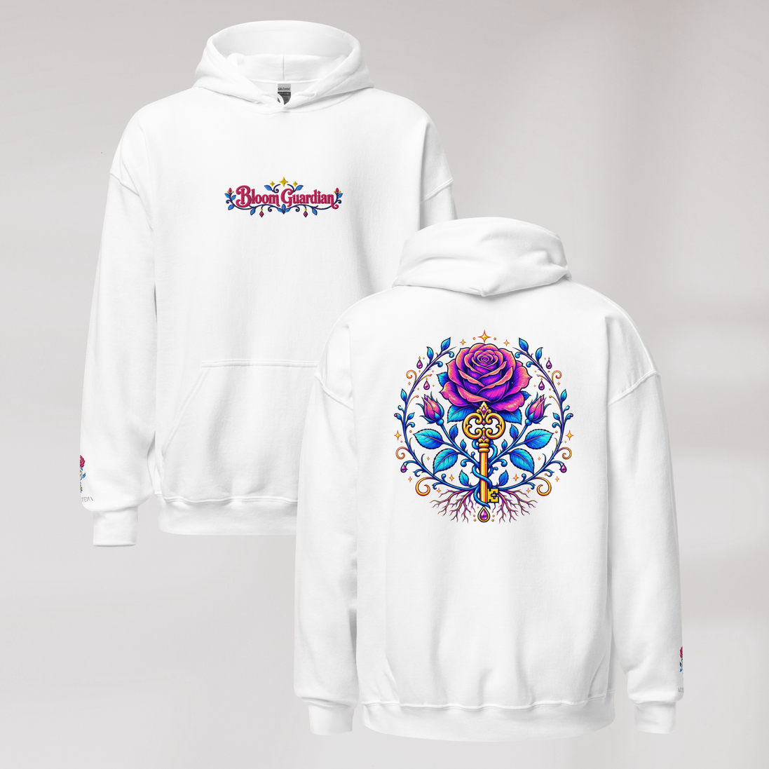 Bloom Guardian Hoodie Vibrant – Farbe Weiß – Ansicht 1