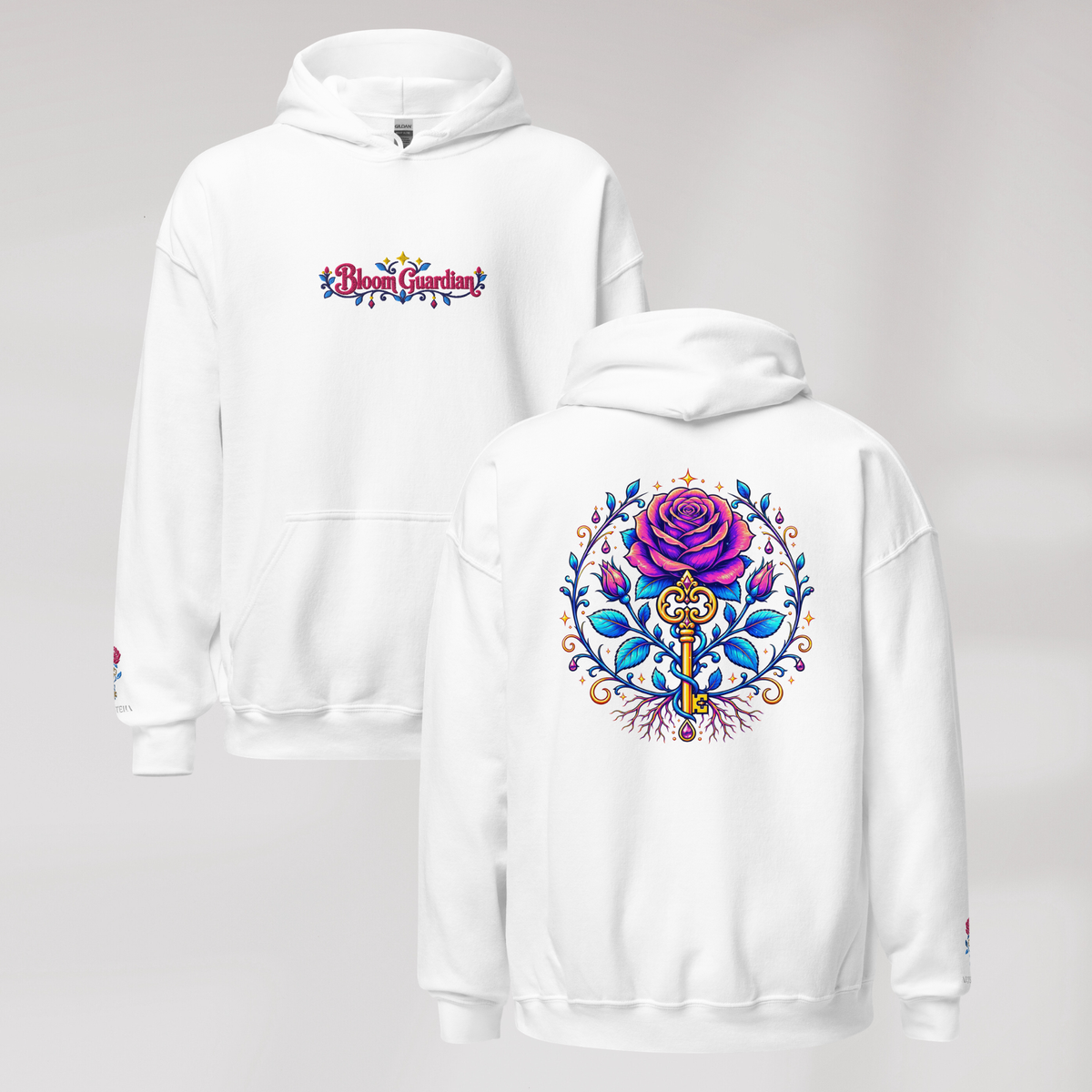 Bloom Guardian Hoodie Vibrant – Farbe Weiß – Ansicht 1