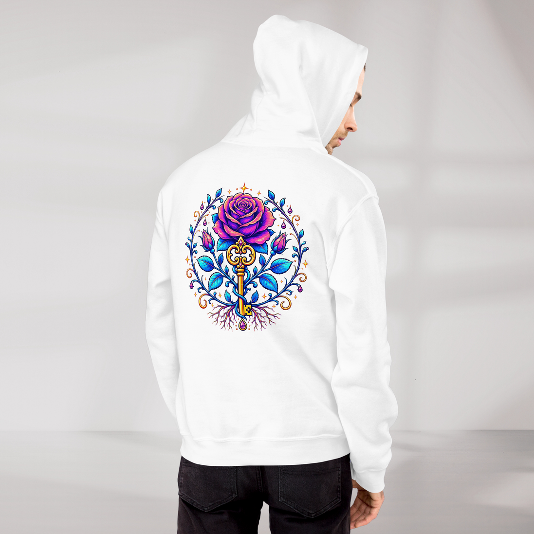 Bloom Guardian Hoodie Vibrant – Farbe Weiß – Ansicht 12