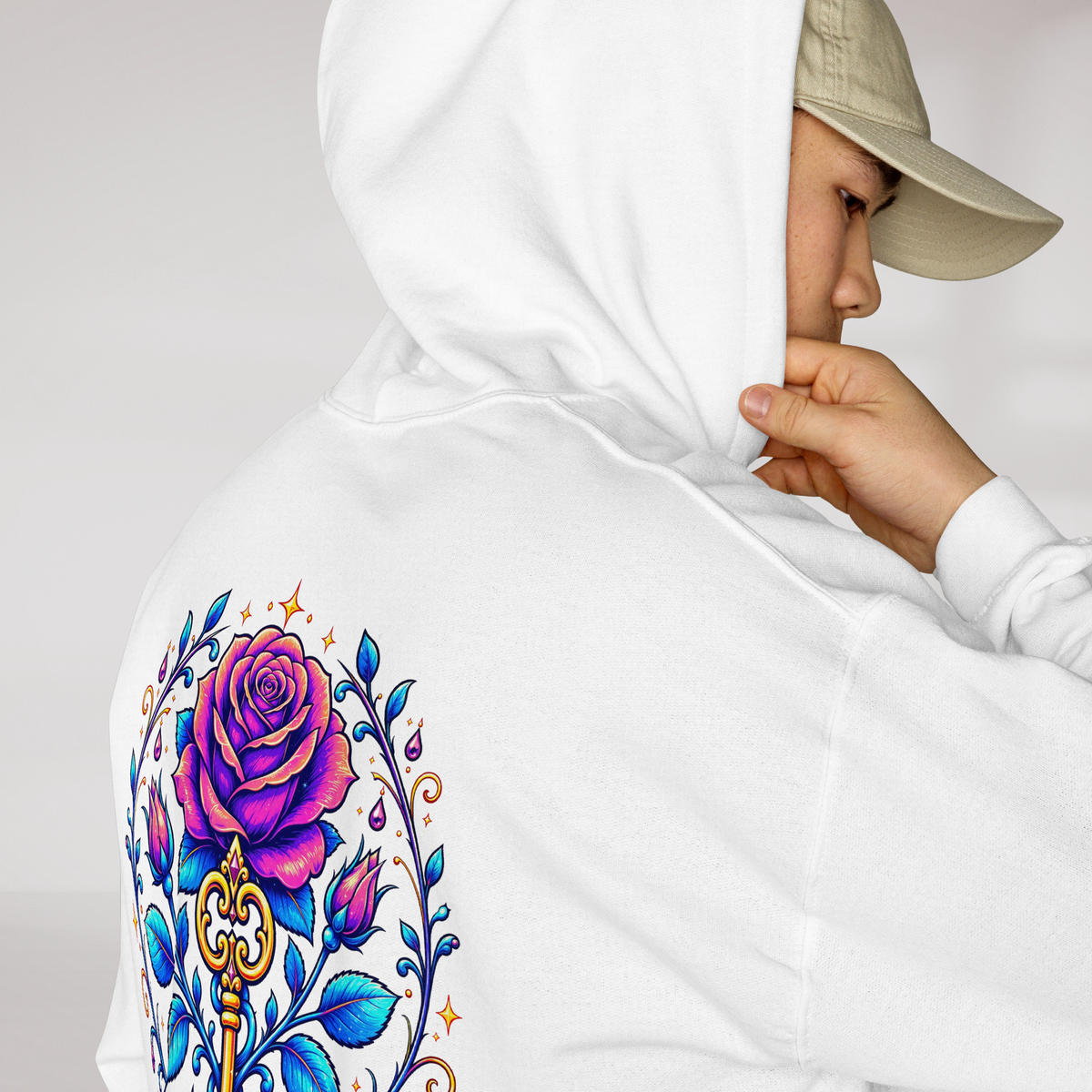 Bloom Guardian Hoodie Vibrant – Farbe Weiß – Ansicht 5