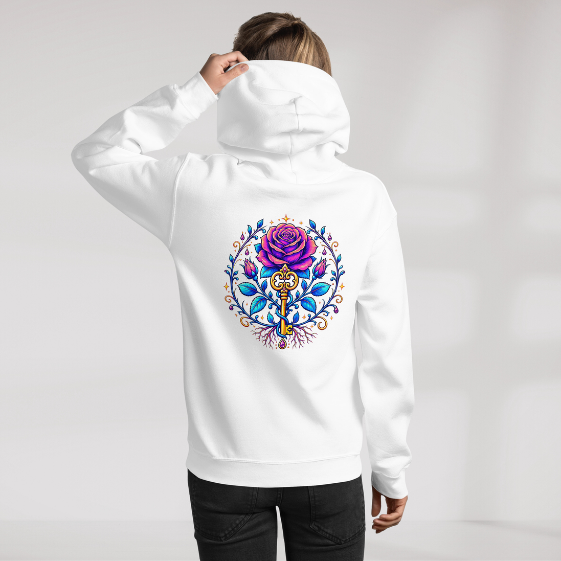 Bloom Guardian Hoodie Vibrant – Farbe Weiß – Ansicht 9