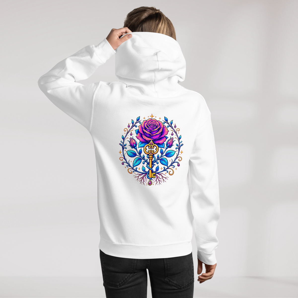 Bloom Guardian Hoodie Vibrant – Farbe Weiß – Ansicht 9