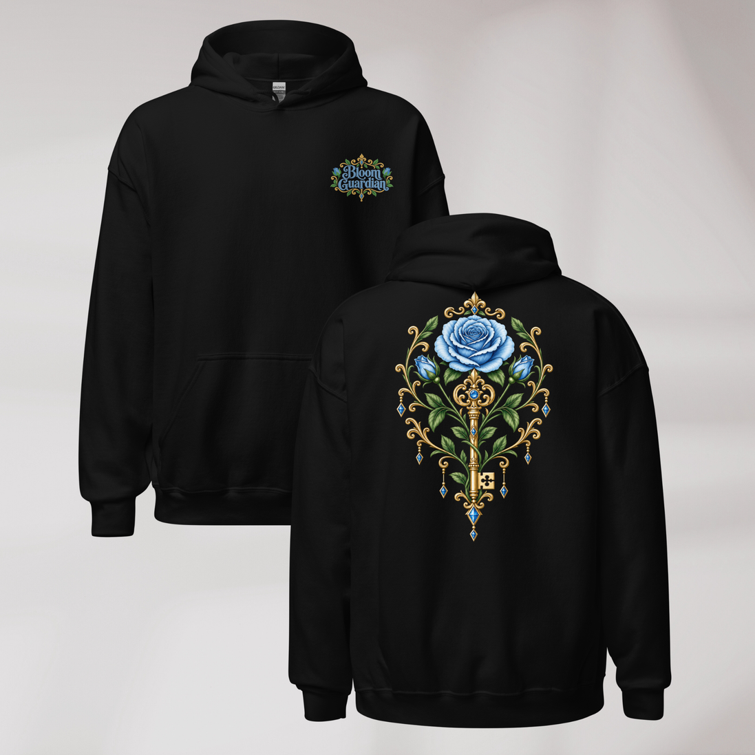 Bloom Guardian Hoodie Soft (M) – Farbe Schwarz – Ansicht 1