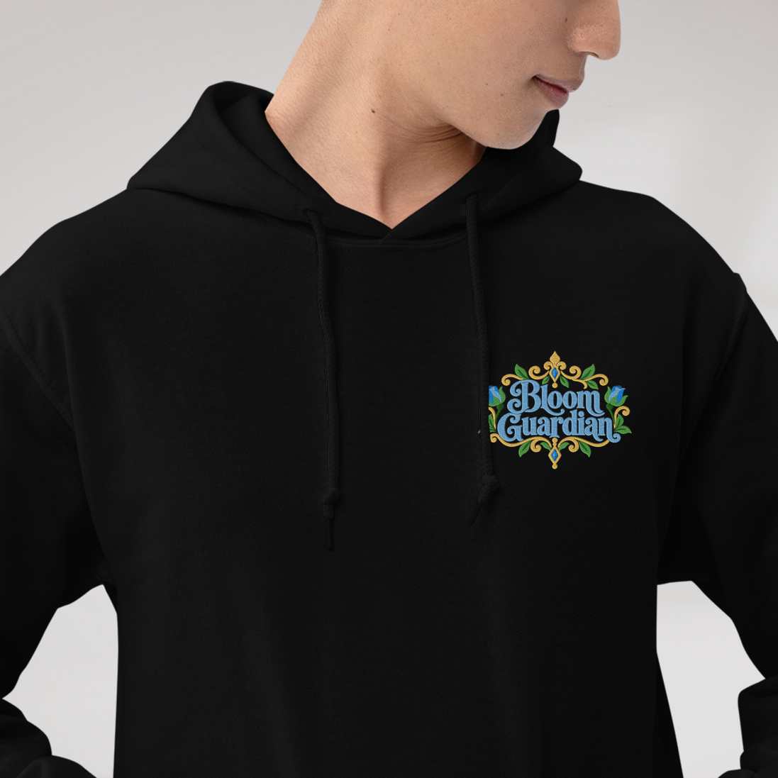 Bloom Guardian Hoodie Soft (M) – Farbe Schwarz – Ansicht 2