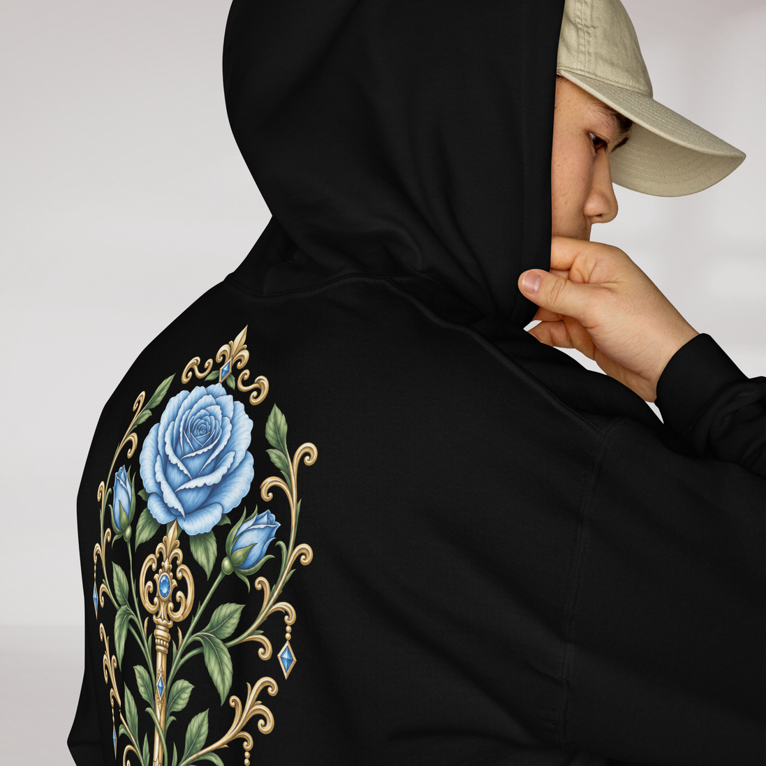 Bloom Guardian Hoodie Soft (M) – Farbe Schwarz – Ansicht 3