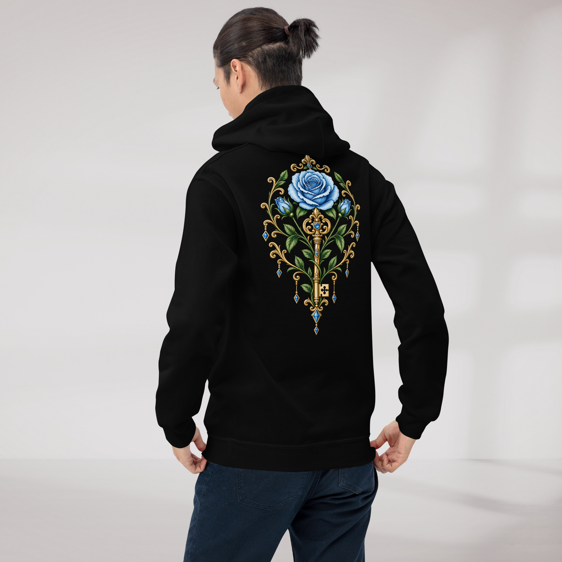 Bloom Guardian Hoodie Soft (M) – Farbe Schwarz – Ansicht 5