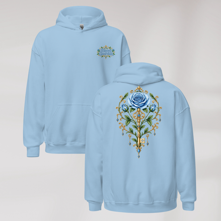 Bloom Guardian Hoodie Soft (M) – Farbe Hellblau – Ansicht 1