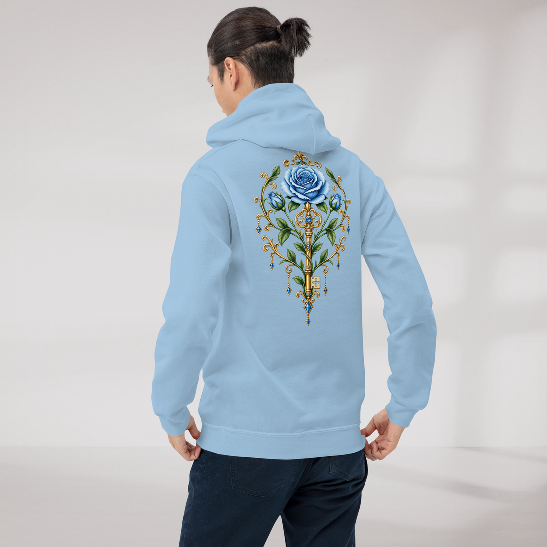 Bloom Guardian Hoodie Soft (M) – Farbe Hellblau – Ansicht 5
