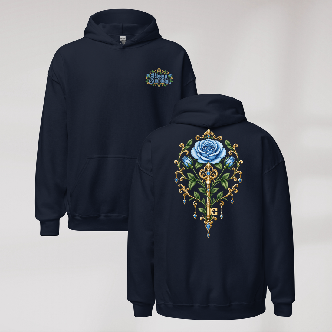 Bloom Guardian Hoodie Soft (M) – Farbe Navy – Ansicht 1