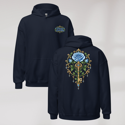 Bloom Guardian Hoodie Soft (M) – Farbe Navy – Ansicht 1