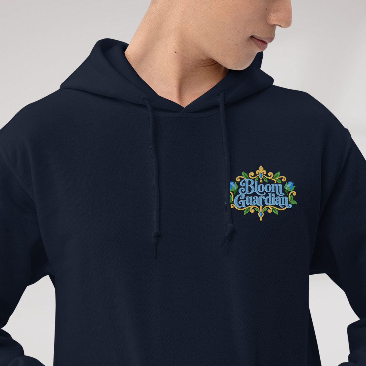 Bloom Guardian Hoodie Soft (M) – Farbe Navy – Ansicht 2