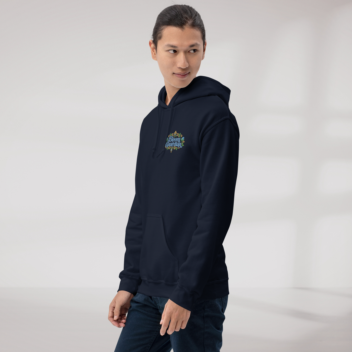 Bloom Guardian Hoodie Soft (M) – Farbe Navy – Ansicht 3