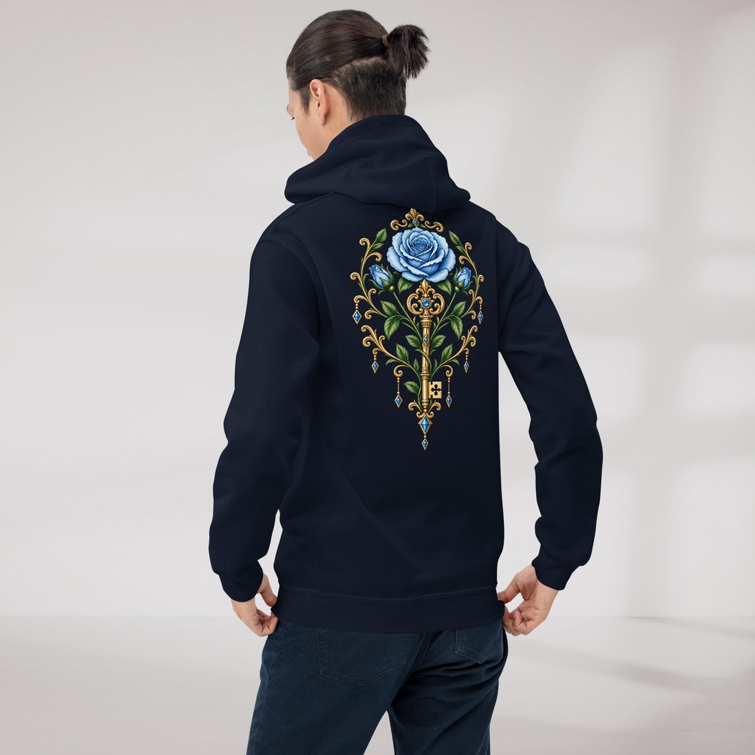 Bloom Guardian Hoodie Soft (M) – Farbe Navy – Ansicht 5