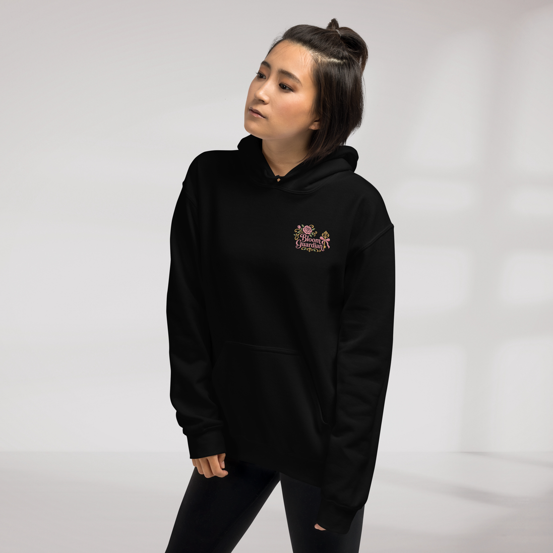 Bloom Guardian Hoodie Soft (F) – Farbe Schwarz – Ansicht 3