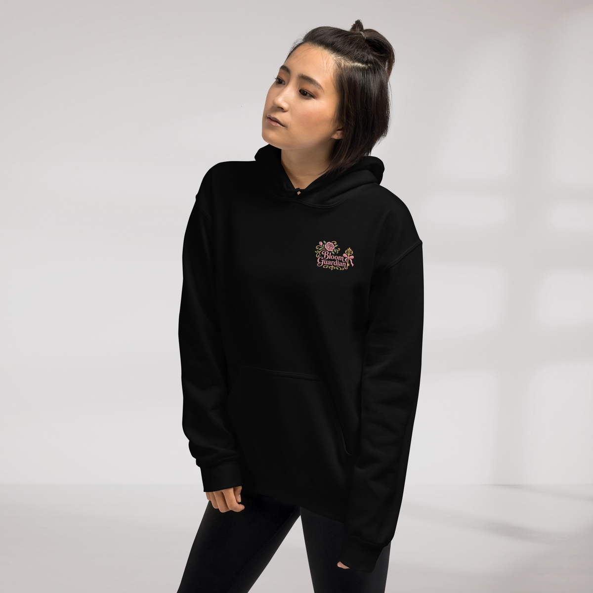 Bloom Guardian Hoodie Soft (F) – Farbe Schwarz – Ansicht 3