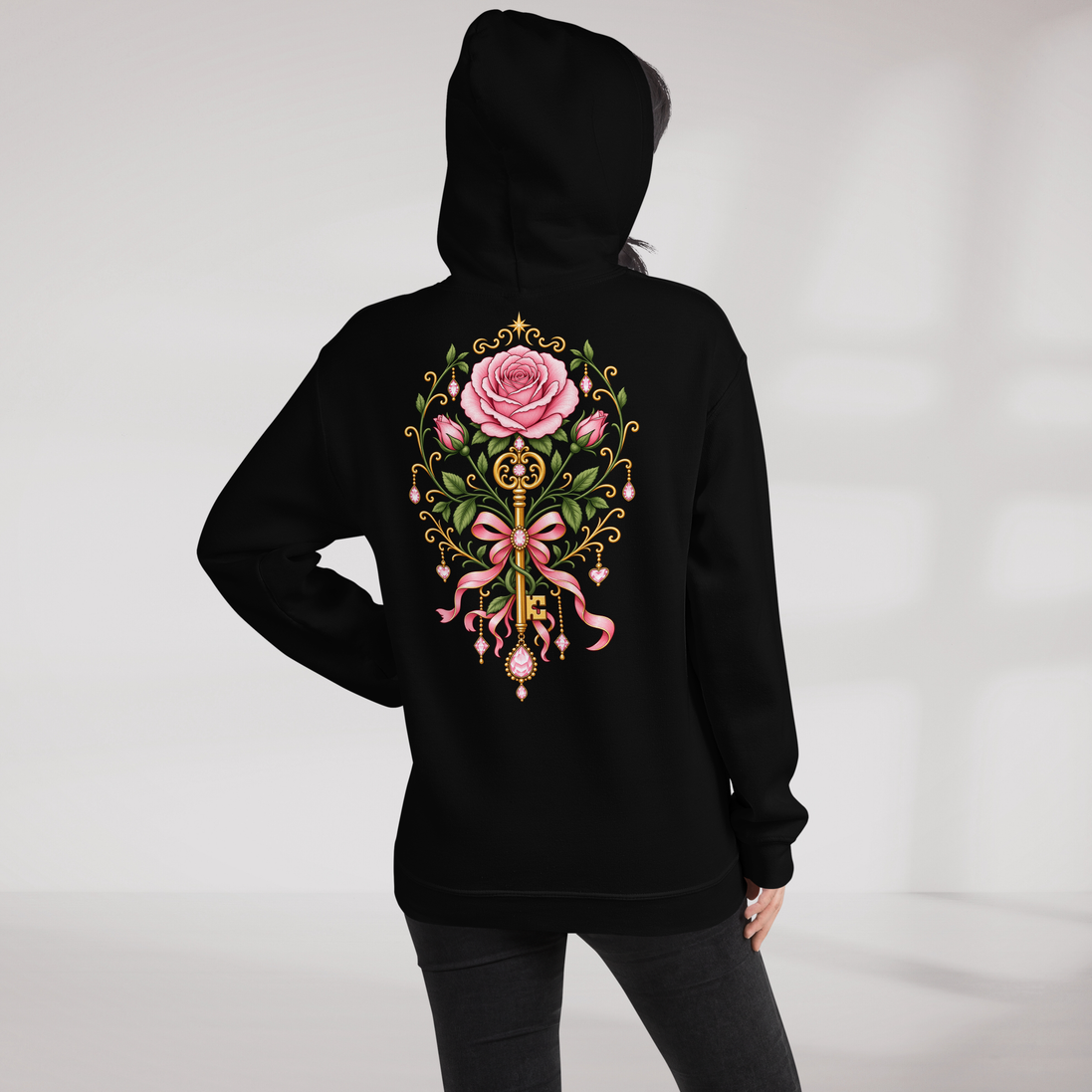Bloom Guardian Hoodie Soft (F) – Farbe Schwarz – Ansicht 5