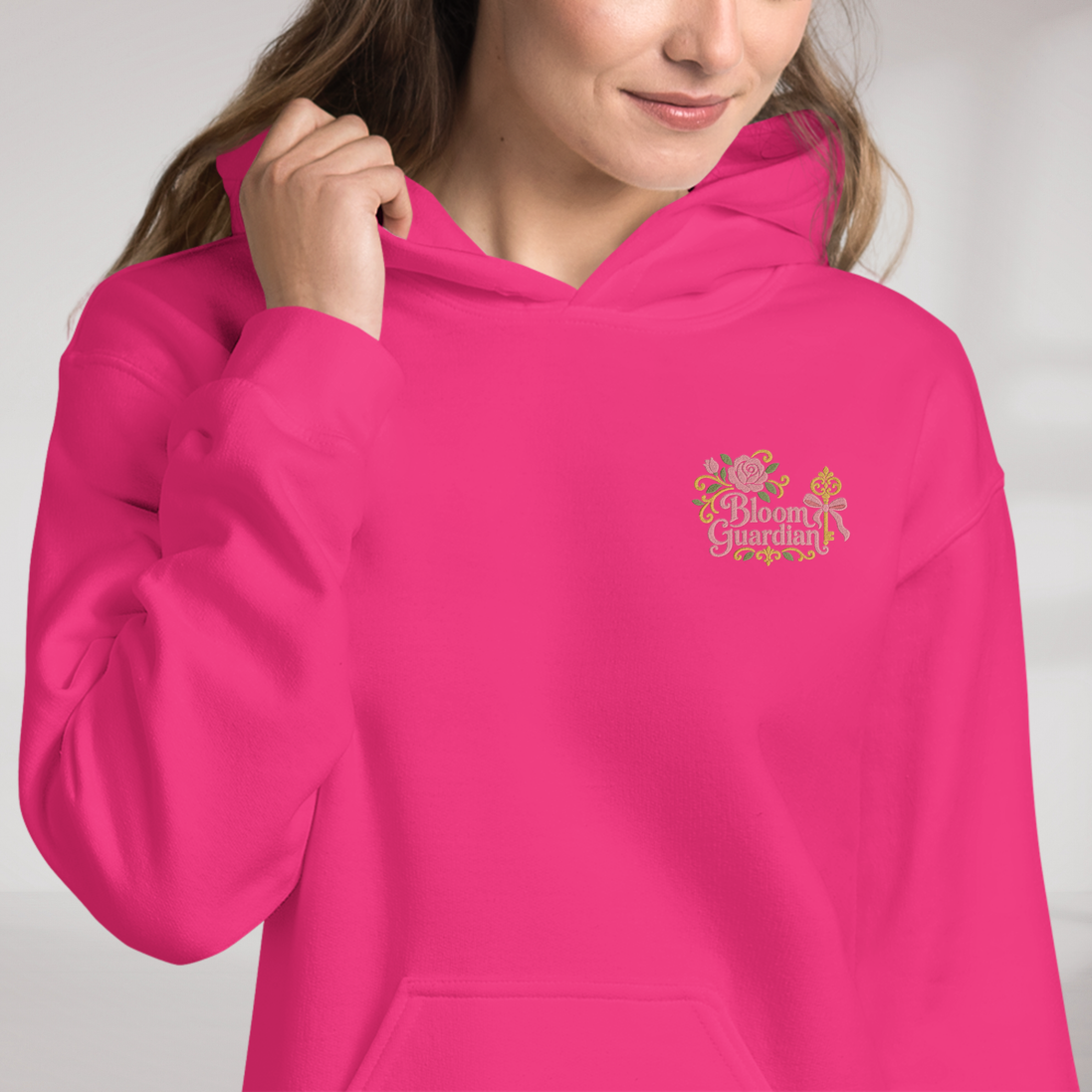 Bloom Guardian Hoodie Soft (F) – Farbe Helikonie – Ansicht 2