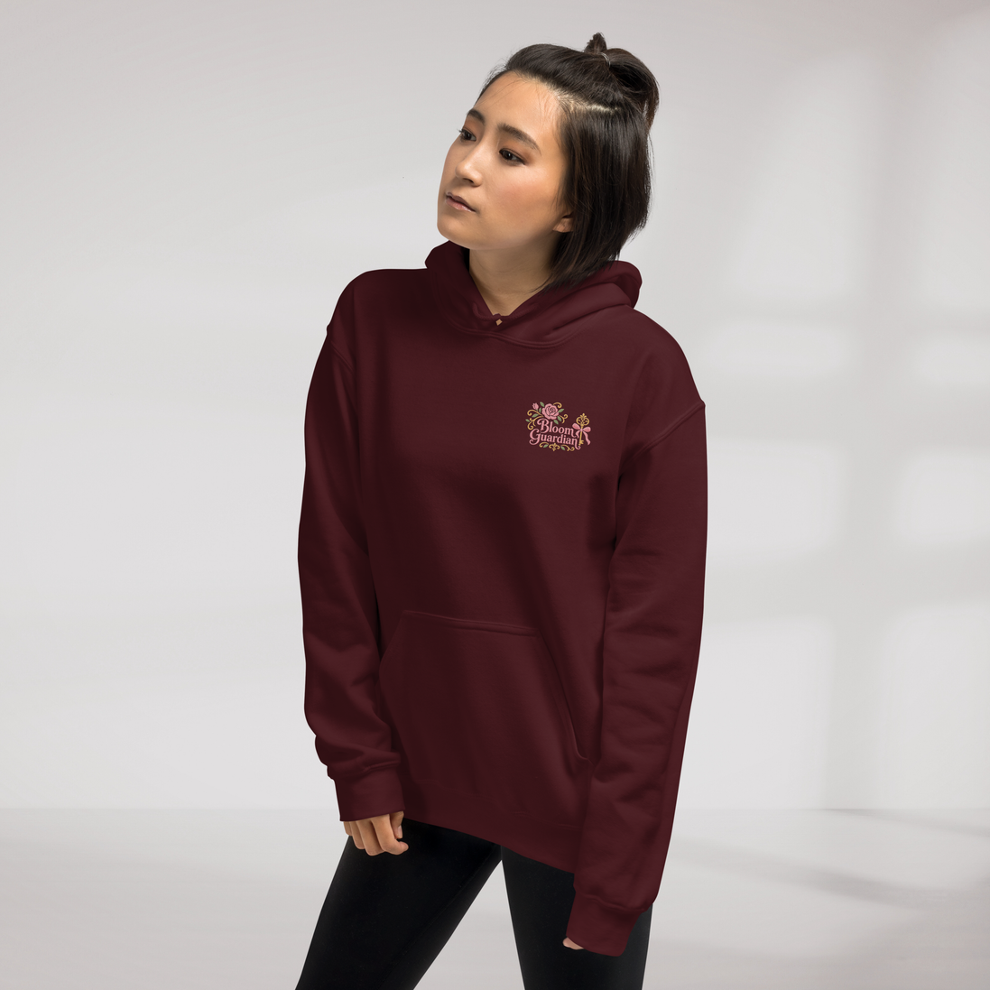Bloom Guardian Hoodie Soft (F) – Farbe Kastanienbraun – Ansicht 3