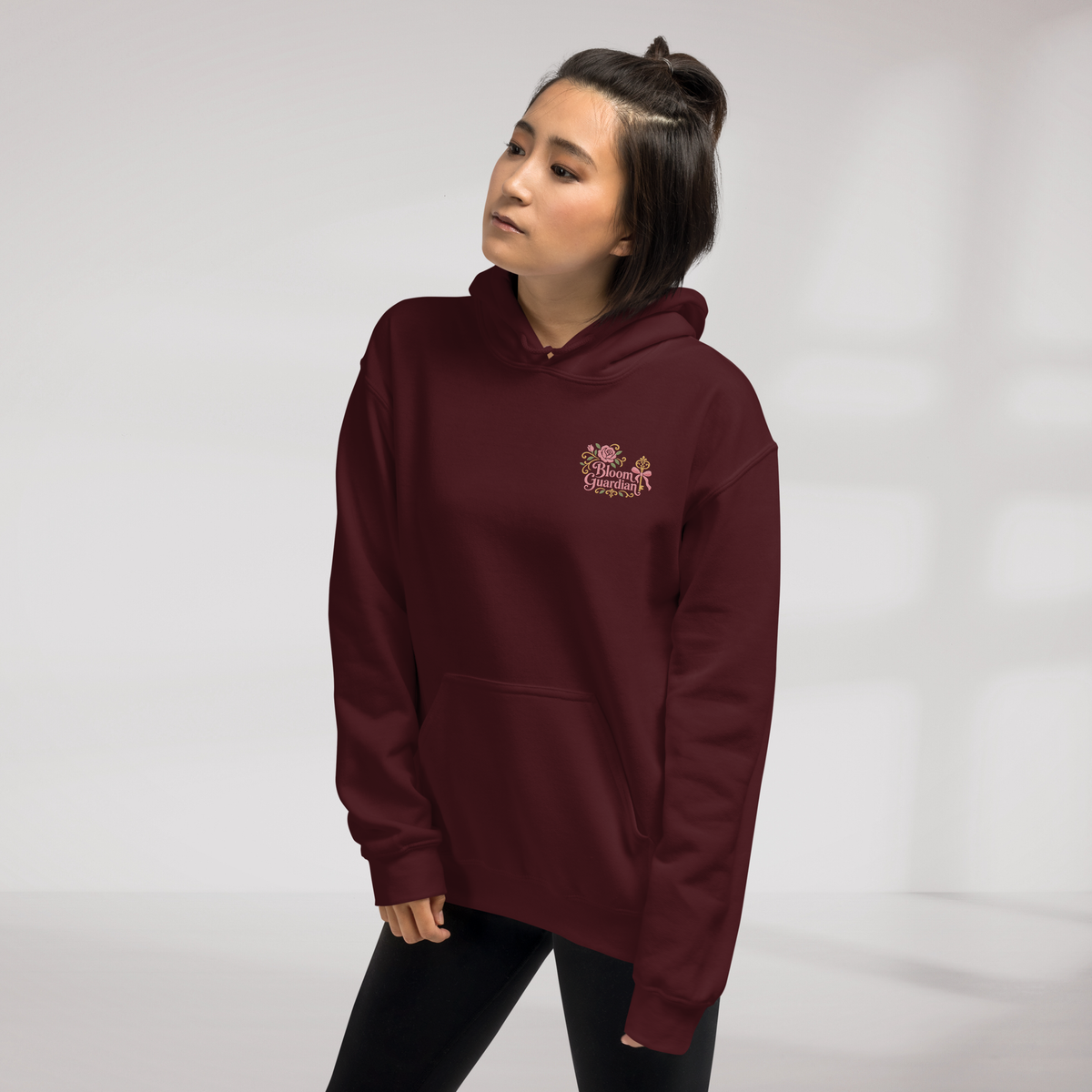 Bloom Guardian Hoodie Soft (F) – Farbe Kastanienbraun – Ansicht 3