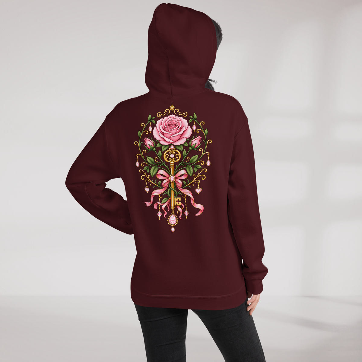 Bloom Guardian Hoodie Soft (F) – Farbe Kastanienbraun – Ansicht 5