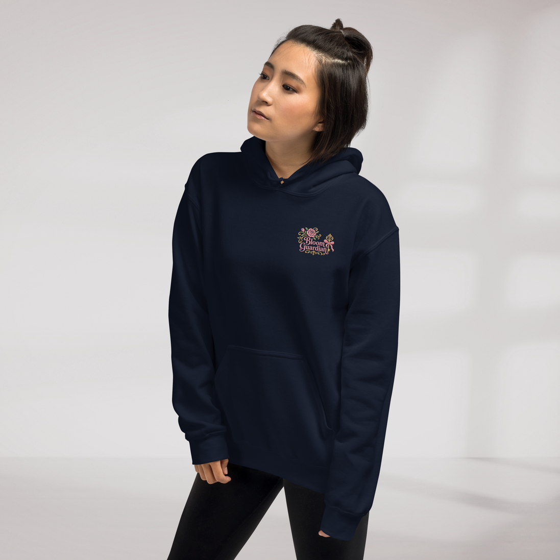 Bloom Guardian Hoodie Soft (F) – Farbe Navy – Ansicht 3
