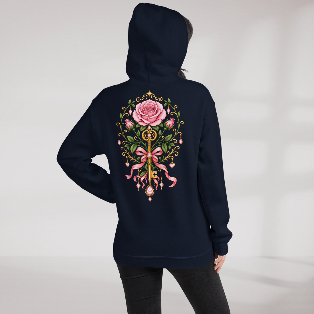 Bloom Guardian Hoodie Soft (F) – Farbe Navy – Ansicht 5