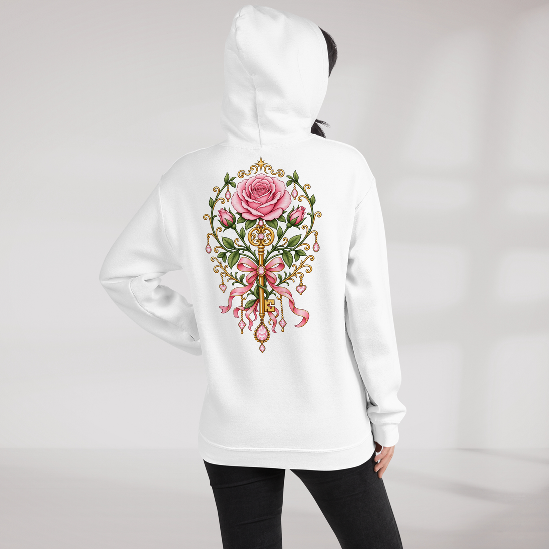Bloom Guardian Hoodie Soft (F) – Farbe Weiß – Ansicht 5