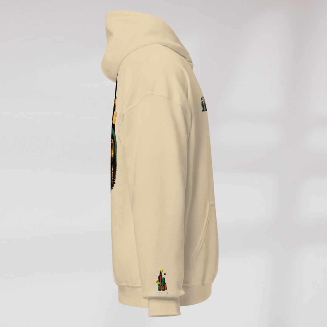 Concrete Poet Hoodie Retro (F) – Farbe Sand – Ansicht 2