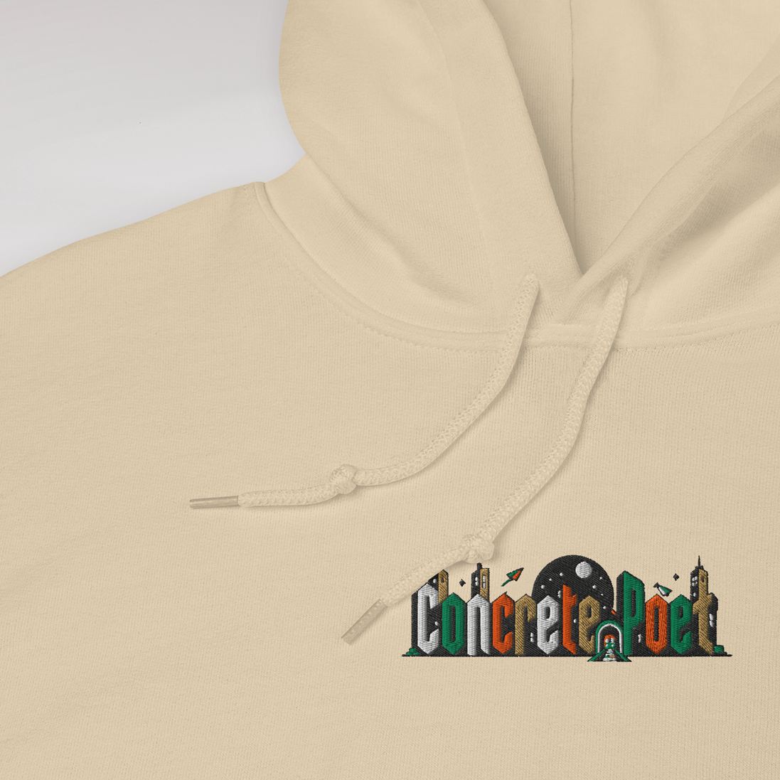 Concrete Poet Hoodie Retro (F) – Farbe Sand – Ansicht 3