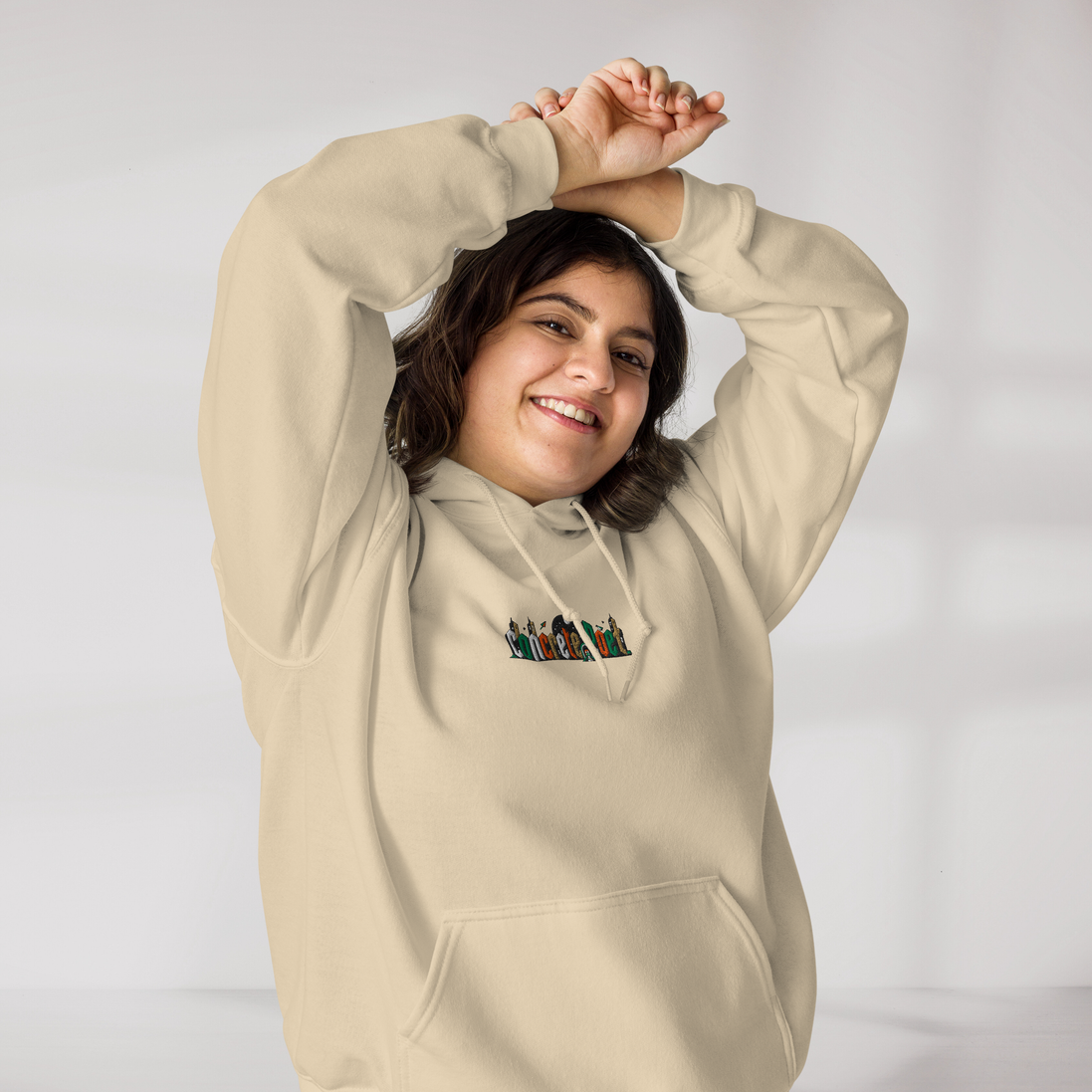 Concrete Poet Hoodie Retro (F) – Farbe Sand – Ansicht 7