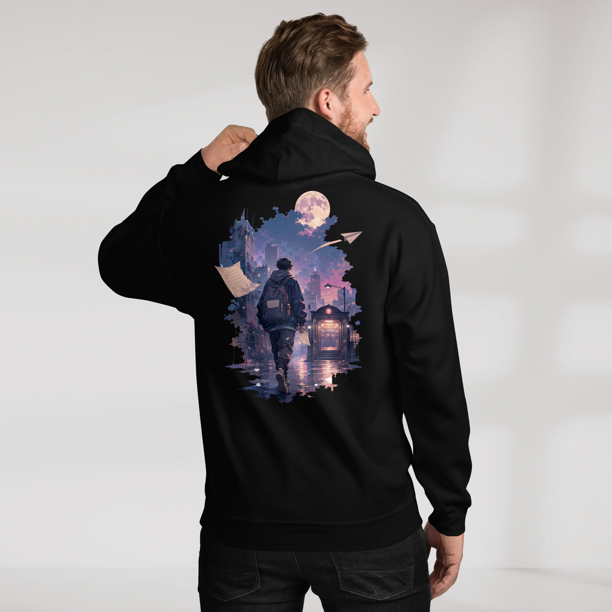 Concrete Poet Hoodie Soft – Farbe Navy – Ansicht 7